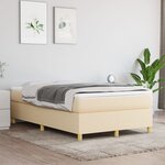 vidaXL Cadre de lit Crème 120 x 200 cm Tissu