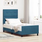 Cadre de lit vidaXL Bleu foncé 80x200 cm Velours