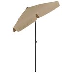 vidaXL Parasol de plage taupe 180x120 cm