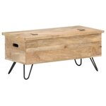 vidaXL Coffre 90x40x45 cm Bois solide de manguier