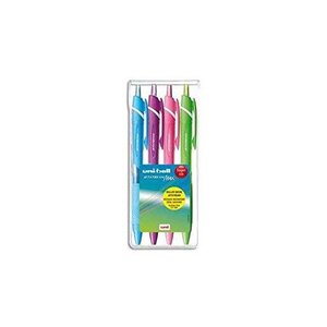 Etui de 4 Rollers Gel Jetstream Mix SXN150C/4 Rétract. Grip Pte Fine Multicolore UNI-BALL