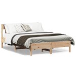 vidaXL Cadre de lit sans matelas 135x190 cm bois de pin massif
