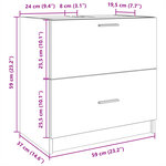vidaXL Armoire d'évier chêne sonoma 59x37x59 cm bois d'ingénierie