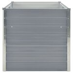 vidaXL Jardinière 160 x 80 x 77 cm Gris Acier galvanisé