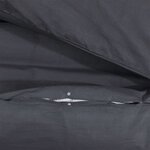 vidaXL Ensemble de housse de couette Noir 220x240 cm Coton