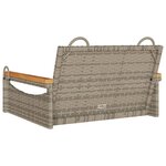vidaXL Balancelle gris 63x62x40 cm résine tressée