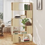 vidaXL Bibliothèque de séparation Chêne sonoma 80x24x155 cm Aggloméré