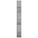 vidaXL Bibliothèque/Séparateur de pièce Gris béton Bois d'ingénierie