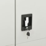 vidaXL Armoire à casiers Gris clair 90x40x180 cm Acier