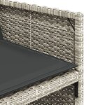 vidaXL Ensemble à manger de jardin 11Pièces avec coussins gris poly rotin