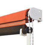vidaXL Auvent rétractable 350x150 cm Orange et marron