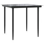 vidaXL Ensemble à manger de jardin coussins 5Pièces noir rotin et acier