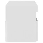 vidaXL Meuble TV avec lumières LED Blanc 75x35x40 cm