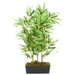 vidaXL Bambou artificiel 500 feuilles 80 cm vert