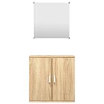 vidaXL Ensemble de meubles salle de bain 2 Pièces chêne bois d'ingénierie