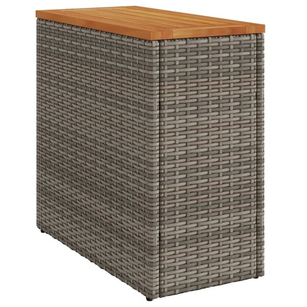 vidaXL Table d'appoint de jardin dessus en bois gris 58x27 5x55 cm