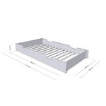 Tiroir de lit 80 x 180 BUDDY - bleu clair