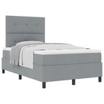 vidaXL Lit à ressorts avec matelas gris clair 120x200 cm en tissu