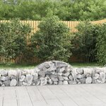 vidaXL Paniers à gabions arqués 7 Pièces 200x50x40/60 cm fer galvanisé