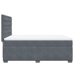 vidaXL Sommier à lattes de lit et matelas Gris foncé 140x200cm Velours