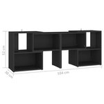 vidaXL Meuble TV Noir 104x30x52 cm Bois d'ingénierie