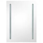 vidaXL Armoire de salle de bain à miroir LED gris 50x13x70 cm