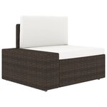 vidaXL Salon de jardin 10 Pièces avec coussins Marron Résine tressée