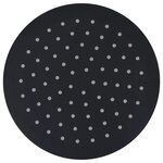 vidaXL Pomme de douche pluie Acier inoxydable 20 cm Ronde Noir