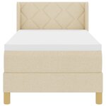 vidaXL Lit avec sommier crème 80x200 cm en tissu