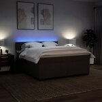 vidaXL Sommier à lattes de lit avec matelas Gris clair 180x200cm Tissu