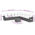 vidaXL Salon de jardin avec coussins 10 Pièces beige résine tressée