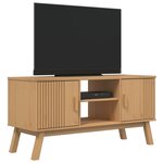 vidaXL Meuble TV OLDEN marron 114x43x57 cm bois de pin massif