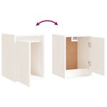 vidaXL Meubles TV 6 Pièces Blanc Bois massif de pin