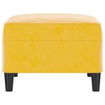 vidaXL Repose-pied Jaune 70x55x41 cm Velours