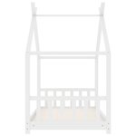 vidaXL Cadre de lit d'enfant Blanc Bois de pin massif 70x140 cm