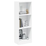 vidaXL Bibliothèque à 3 niveaux blanc 40x24x109 cm bois d'ingénierie