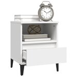 vidaXL Tables de chevet 2 Pièces Blanc 40x35x50 cm