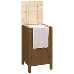 vidaXL Boîte à linge Marron miel 44x44x76 cm Bois massif de pin
