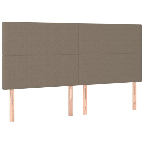 vidaXL Têtes de lit 4 Pièces Taupe 80x5x78/88 cm Tissu
