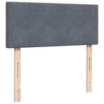 vidaXL Sommier à lattes de lit et matelas gris foncé 120x190cm velours
