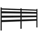 vidaXL Cadre de lit avec tête de lit noir 200x200 cm bois massif