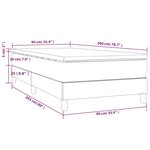 vidaXL Sommier à lattes de lit avec matelas Taupe 90x200 cm Tissu