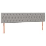 vidaXL Sommier à lattes de lit matelas LED gris clair 120x190 cm tissu