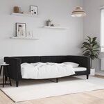 vidaXL Lit de repos sans matelas noir 100x200 cm velours