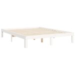 vidaXL Cadre de lit sans matelas blanc 140x200 cm bois de pin massif