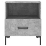 vidaXL Tables de chevet 2Pièces gris béton 40x35x47 5cm bois d’ingénierie