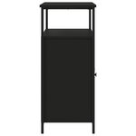 vidaXL Buffet noir 100x35x80 cm bois d'ingénierie
