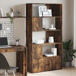 vidaXL Bibliothèque chêne fumé 100x36x189 cm bois d'ingénierie