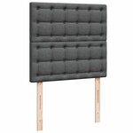 vidaXL Sommier à lattes de lit et matelas Gris foncé 90x190 cm Tissu