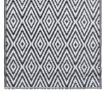 vidaXL Tapis d'extérieur Blanc et noir 190x290 cm PP
